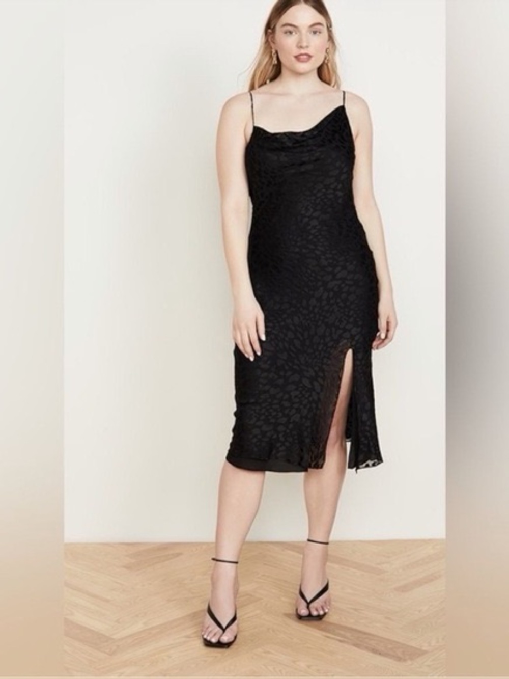 Good American Cowl Asymmetrical Dress